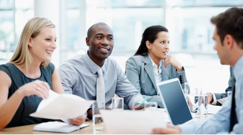 Business professional reviewing company financial health for investment in UAE